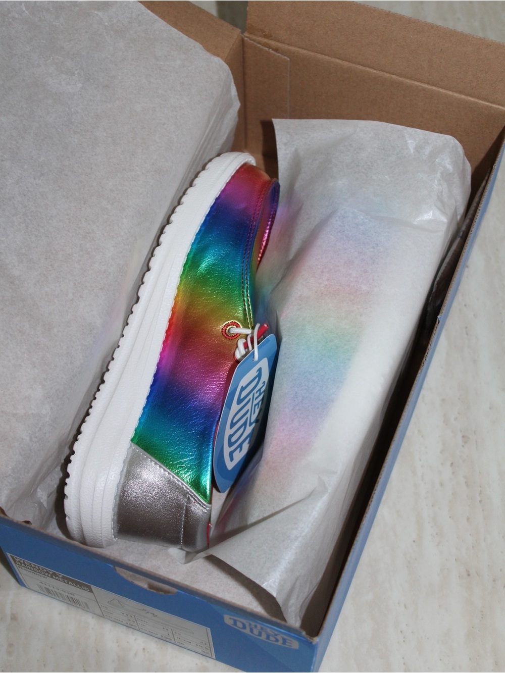 Hey Dude Wendy Rainbow Metallic Shoes (Youth/Kids) - Picture 3 of 16